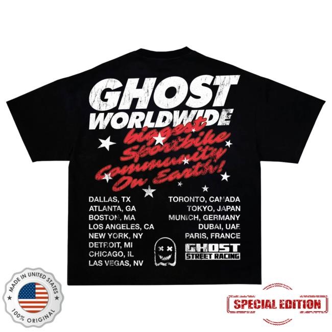 Official Ghost Racing Apparel Ghost Racing Worldwide Tour Hot Shirt - Black
