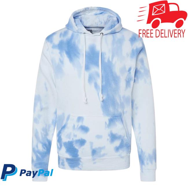 Official Kohls Apparel Clothing Store Shop Merch J. America Tie-Dye Hoodie Periwinkle Tie Dye
