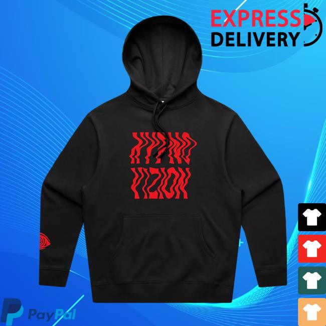 Rezz Official Shop Hypnovizion Vortex Flocked Black Sweatshirt