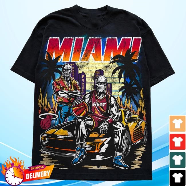 Miami Hustle New Shirt - Black | Warren Lotas Official NBA