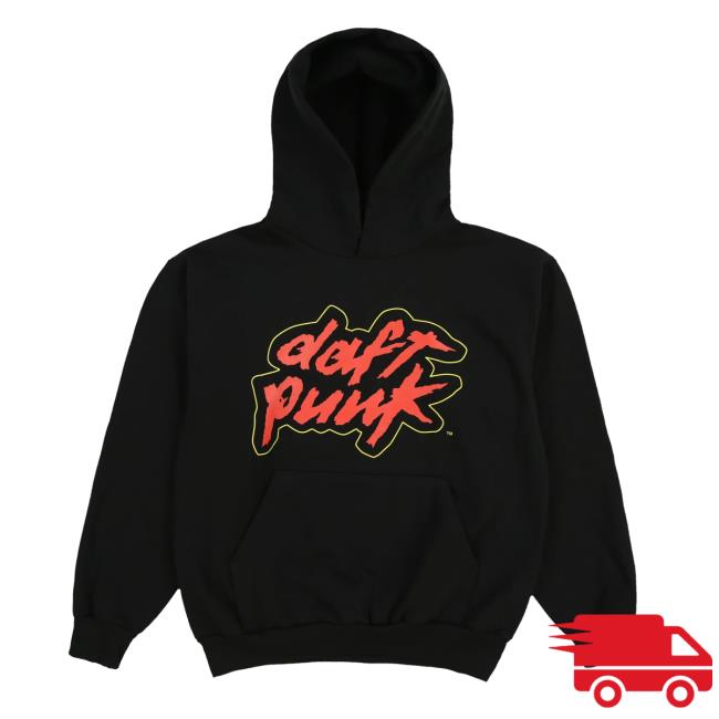Official Daft Punk Merch Store Classic Daft Punk Logo Black Hood