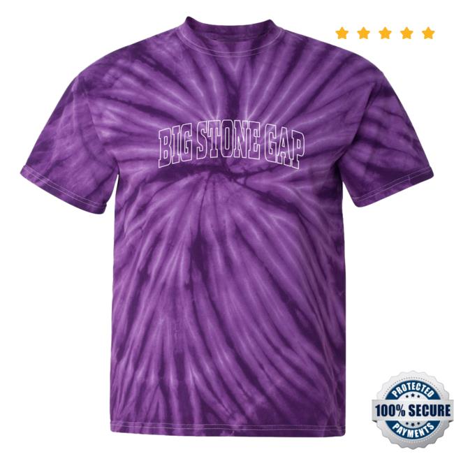 Official Hometown Apparel Clothing Merch Big Stone Gap Virginia Trendy Block Tie Dye Shirt 2023 Purple