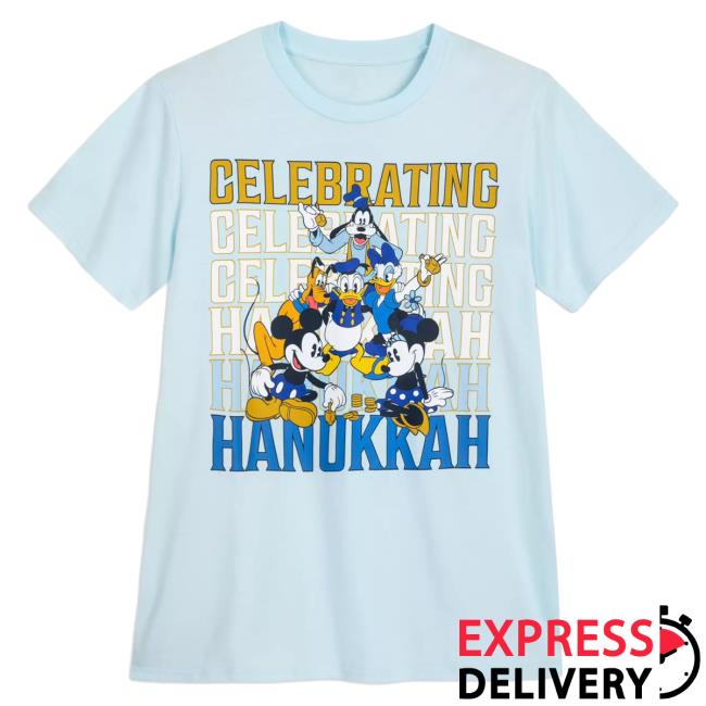 Official Shop Disney Merch Store Mickey Mouse And Friends Hanukkah Holiday Family Matching T-Shirt Shopdisney Appare Clothing