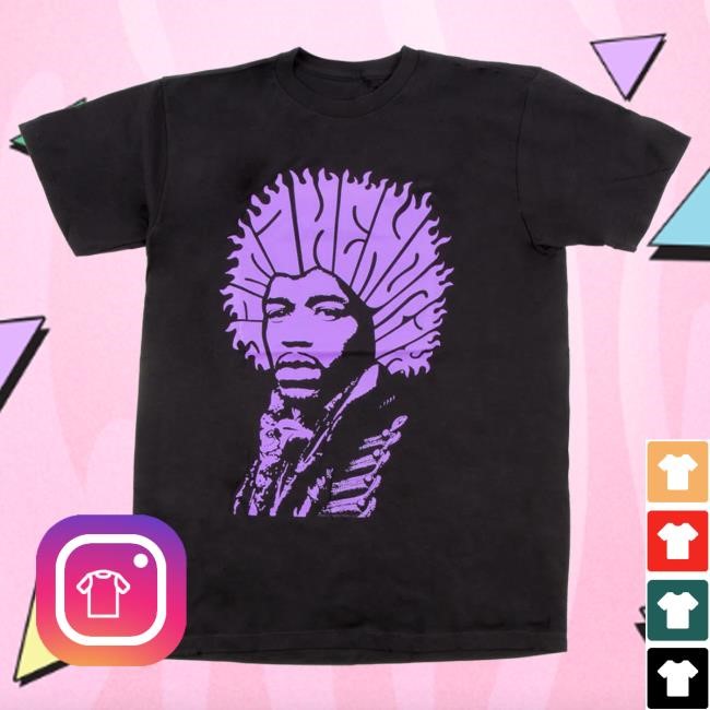 Jimi Hendrix Black Hair Type Top Shirt