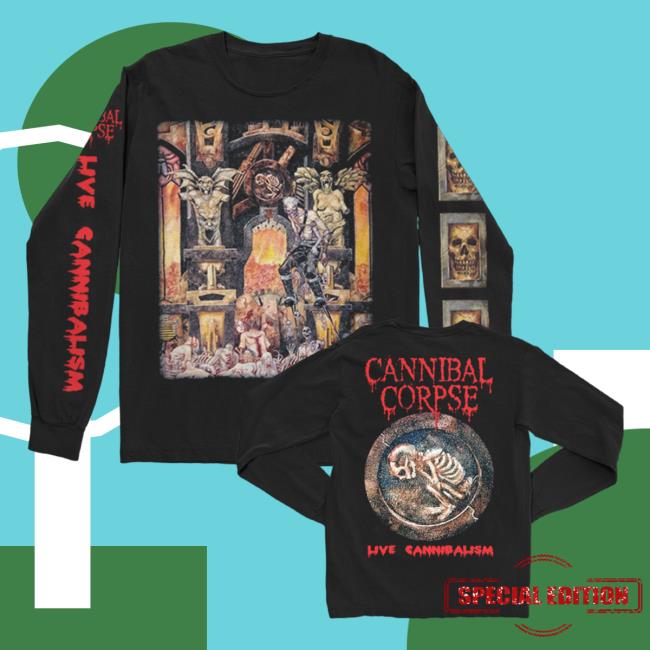 Official Cannibal Corpse Merch Store Live Cannibalism Long Sleeve New Shirt Black CannibalCorpse