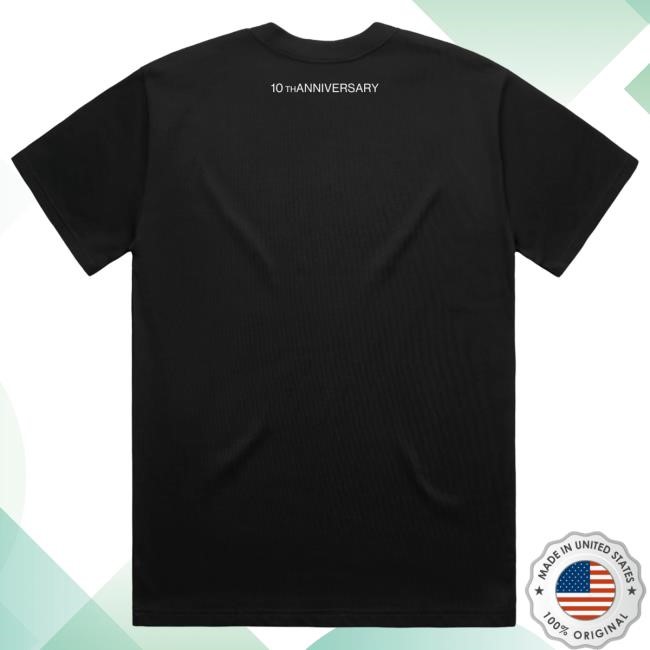 Nothing But Thieves Merch Graveyard Whistling 10th Anniversary Black Tee Nothing But Thieves