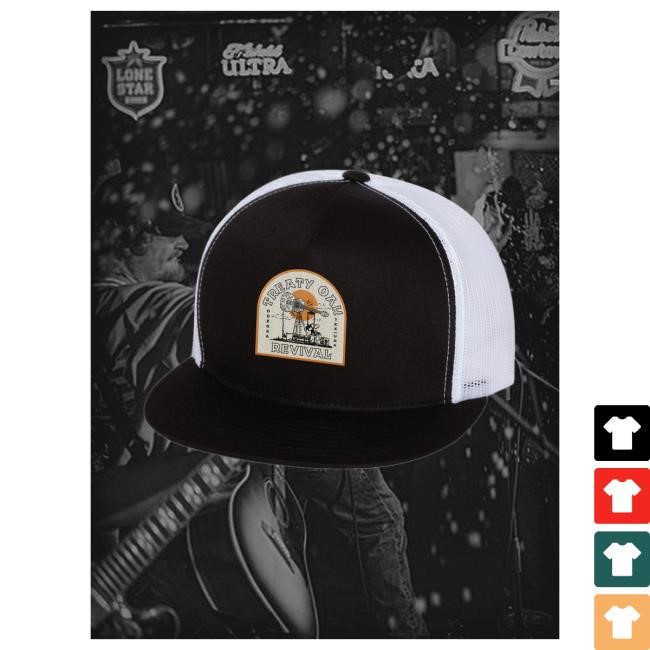 Official Treaty Oak Revival Merch Guitar Flat Bill Cap