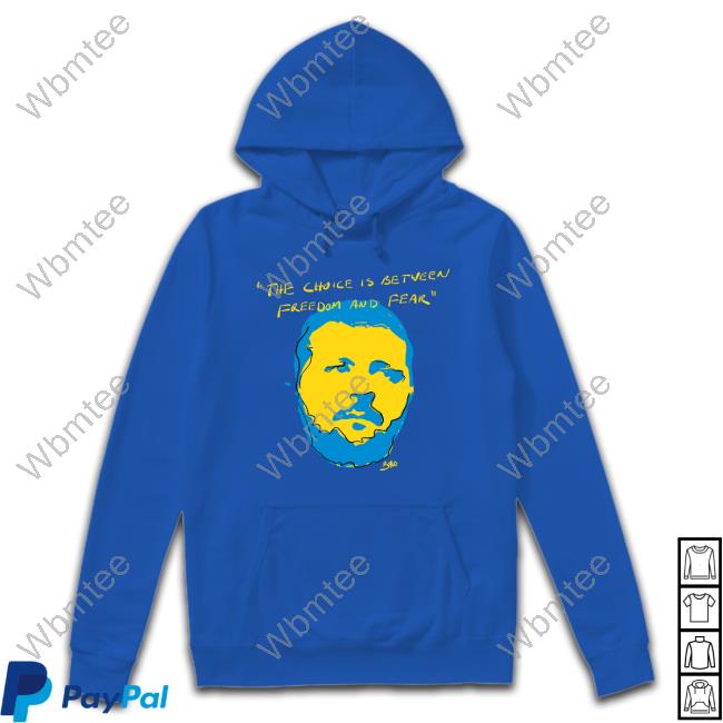 Official U2 Ukraine President Zelenskyy The Choice Is Between Freedom And Fear Shirt