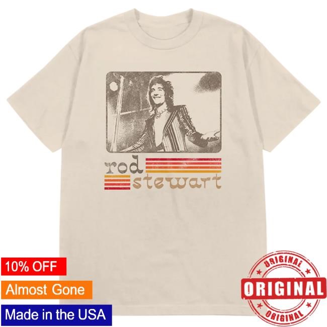 Official Rod Stewart Vintage Rod Photo Tshirt