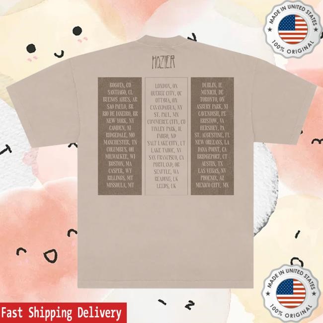 Official Hozier Merch Store Unreal Unearth 2025 Panel Tour Top Shirt