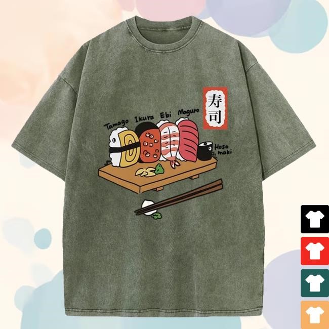 Tokyo-Tiger Delicious Sushi Washed New Tee
