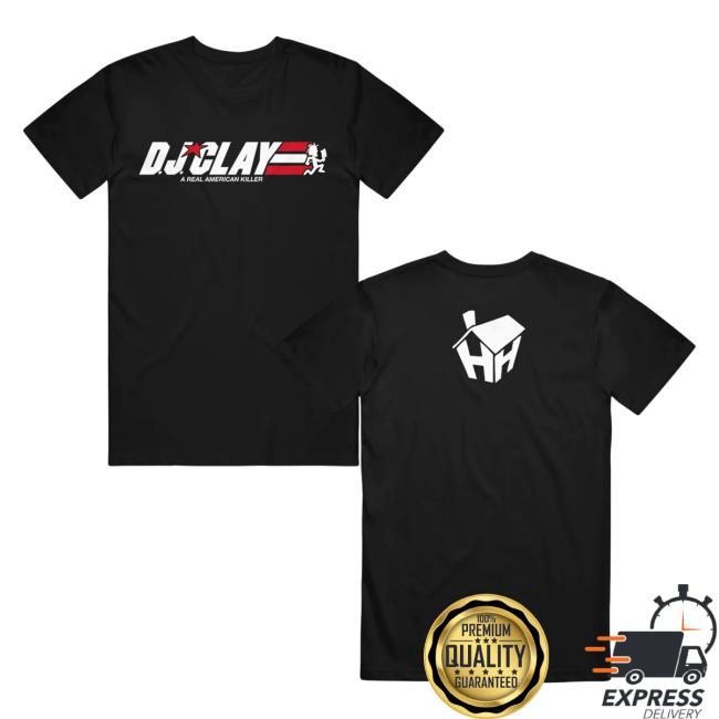 Official Icp Merch Clothing Store Insane Clown Posse DJ CLAY A Real American Killer Black Shirt 2023