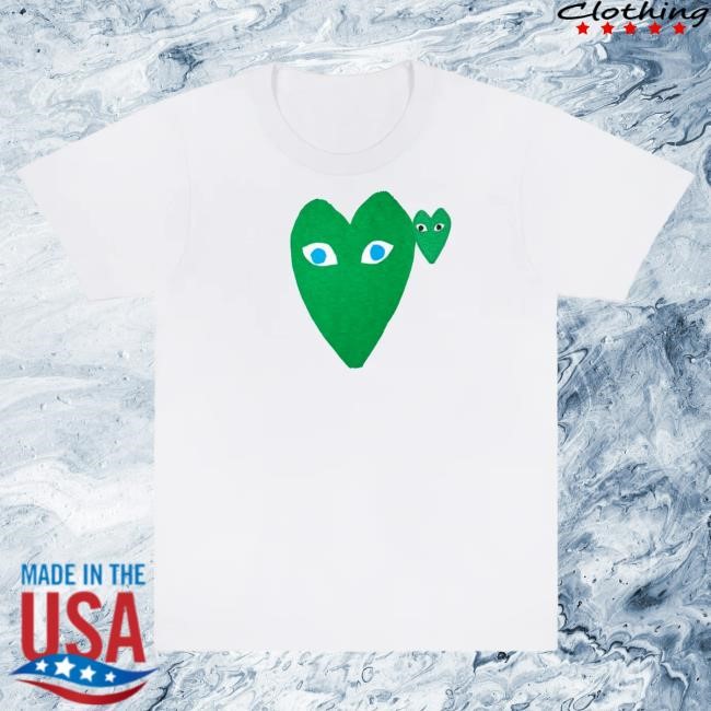 Official Forrest Comme Des Garcons Store Shop PLAY Shirt Large Green Heart with Blue Eyes