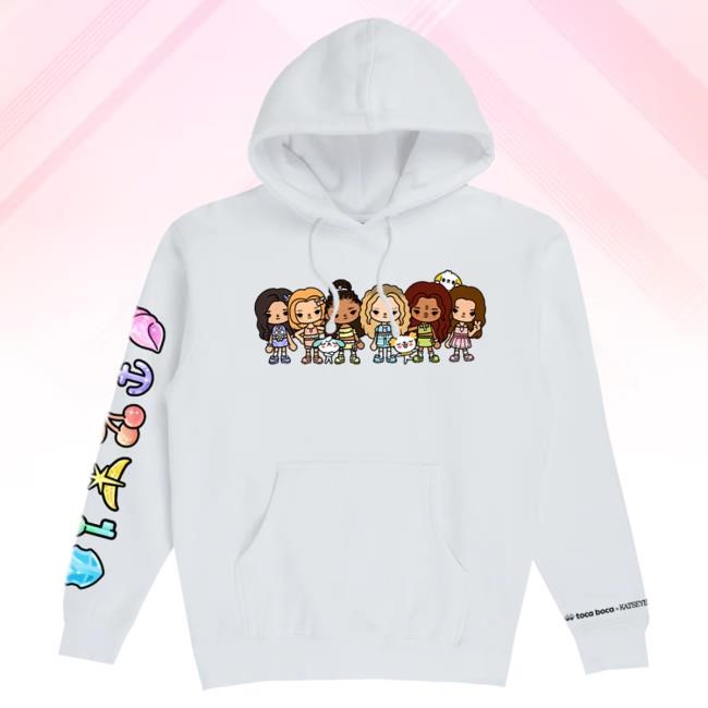 Limited White Hoodie Katseye X Toca Boca Drop