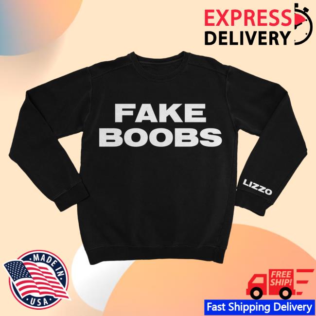 Official Lizzo Merch Store Shop Lizzo Fake Boobs Black Hoodie