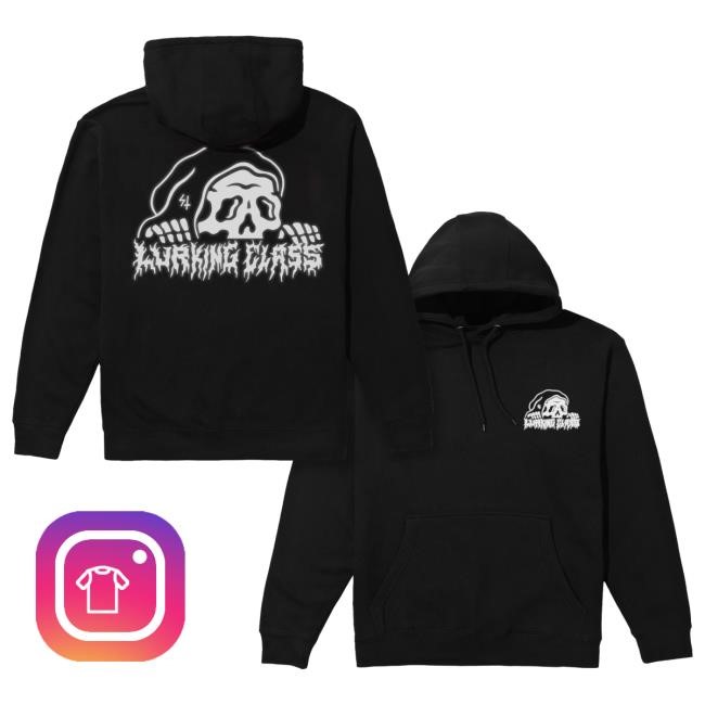 Official Lurking Class Clothing Merch Shop Death Box Lurker Popover Hoodie - Black/White LurkingClass