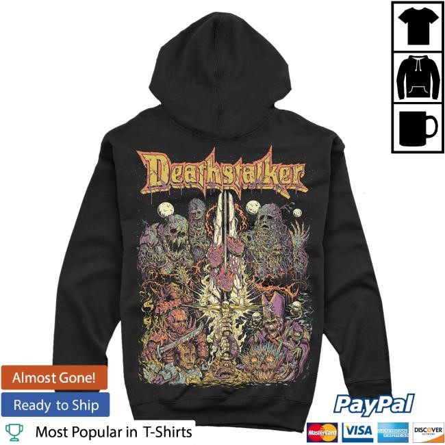 Vintage Creep-O-Rama Feel Deathstalker “Born Of Necromancy” Pullover Hoodie