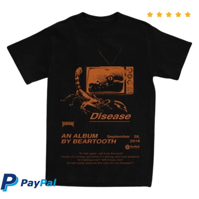 Official Beartooth Merch Beartooth Scorpion Tv New Shirt
