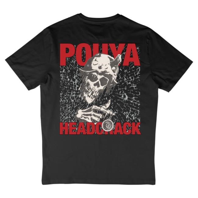 Official Pouya Merch Store Shop Pouya Headcrack Attractive Shirt - Black
