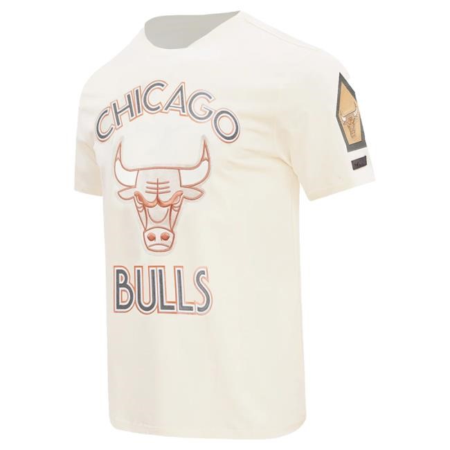 Official Chicago Bulls Apparel 2024-25 Chicago Bulls City Edition Pro Standard Multi-Logo Off-White Shirt ChicagoBulls