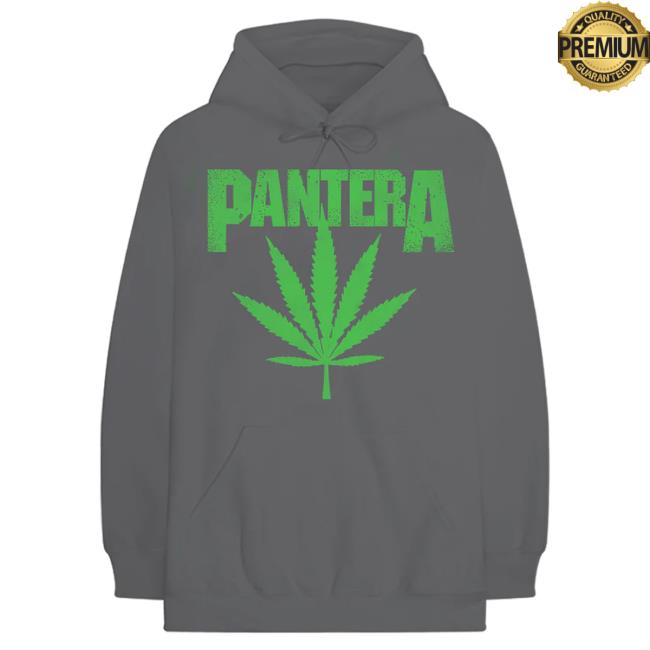 Official Pantera Merch Store Shop Pantera Cannabis Skull Charcoal Popover Sweatshirt