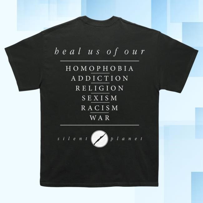 Official Silent Planet Merch Store Shop Silent Planet Heal Us Breast Print Top Shirt SilentPlanet