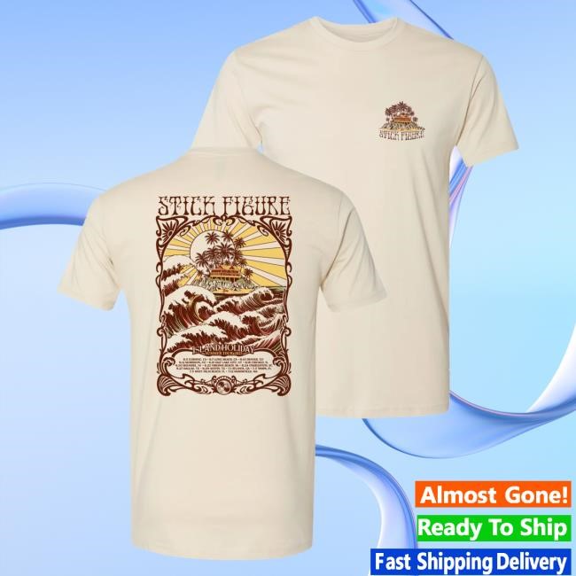 Stick Figure 2025 Island Holiday Tour New Shirt (Natural) Stick Figure Merch Store Official