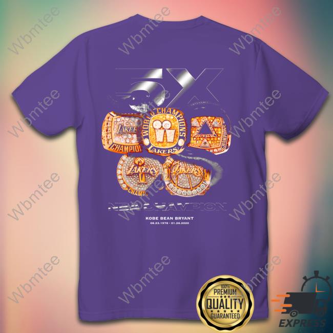 Los Angeles Lakers 5X Champion Kobe Bean Bryant Tee 5X Champion Kobe Bean Bryant Tee