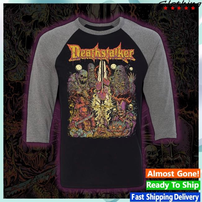 Deathstalker “Born Of Necromancy” Baseball Tee Classic Creep-O-Rama Fit