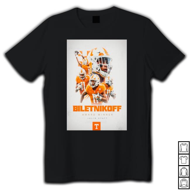 Official tennessee Volunteers 2022 Biletnikoff Award Winner Jalin Hyatt Poster Original Hoodie