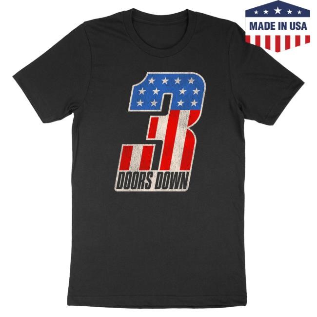 Official 3 Doors Down Merch Snake Skull "3" Tour Tshirt 2024