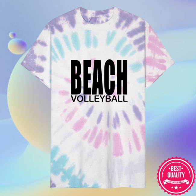 Beach Volleyball Unisex Tie Dye Tee Pastel Spiral