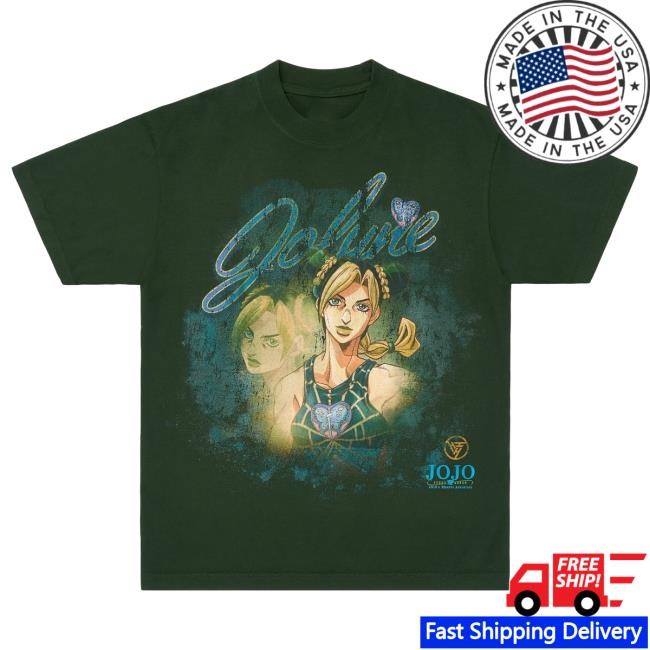 Official Hypland Clothing Merch Store Jojo Jolyne Jumbo Shirt (Moss)