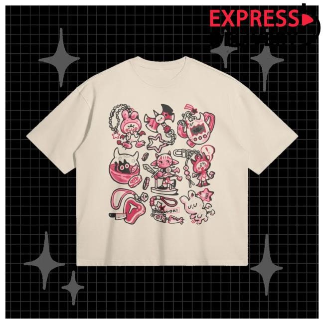 Official Shlorp "TRINKETS" Boxy Tee Apricot