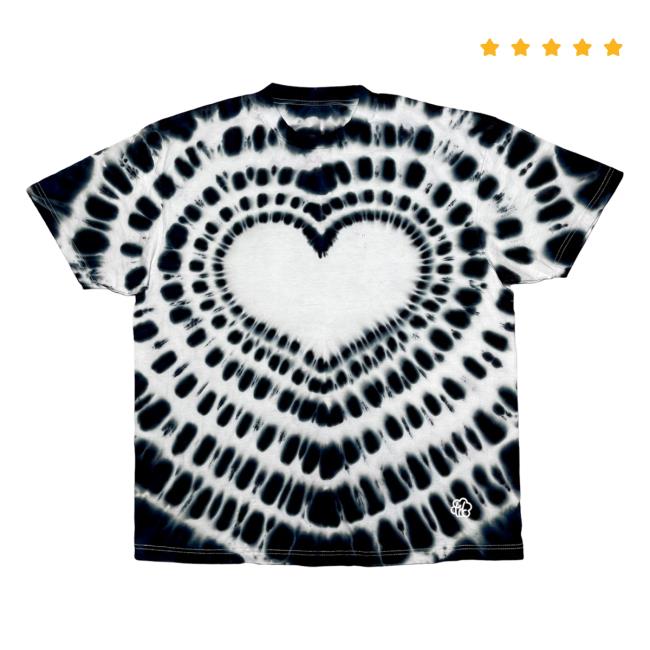 The Tie Dye Company Black Heart Spiral Tie Dye Tee