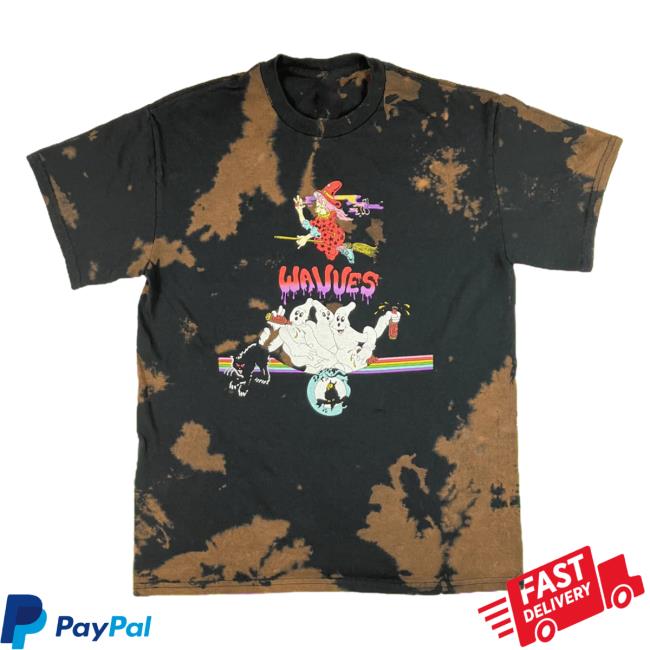 Official Hello Merch Store Wavves Witch Reverse Tie Dye Hot Shirt Hellomerch