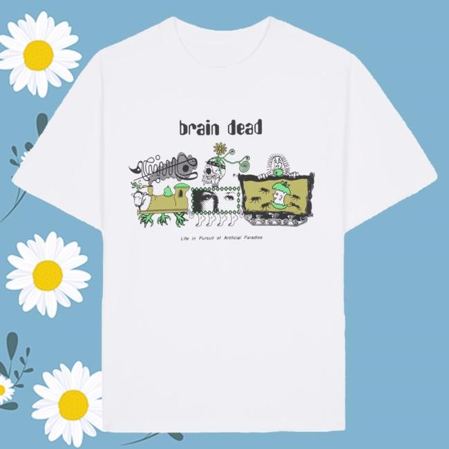 Official Brain Dead Merch Shop Brain Dead Artificial Paradise Shirts - White