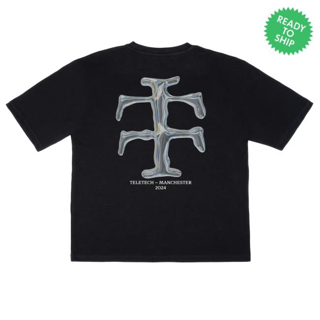 Teletech Merch Store Drippy Chrome Tee Shirt Teletech Clothing Shop Official Apparel