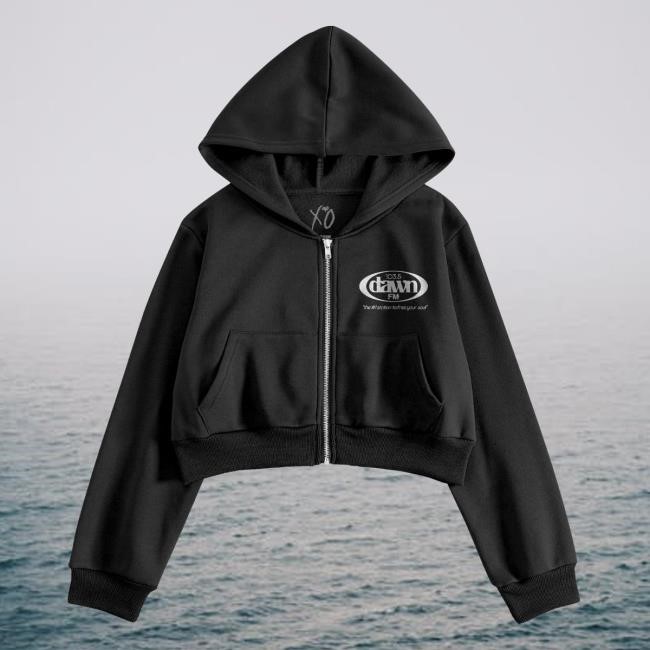 Premium The Weeknd Dawn FM Womens Zip Hoodie Slim Fit