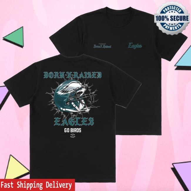 Born X Raised + Philadelphia Eagles Helmet Shirt