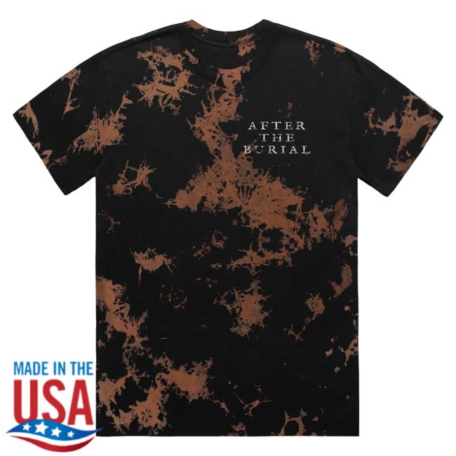 Official After The Burial Merch Vortexagram Gobi Bleach Wash Tie Dye T-Shirts