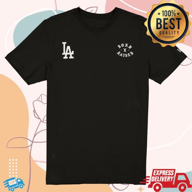 Official Born X Raised Merch Store Shop Born X Raised + Dodgers Lgd Rocker Shirt: White BornXRaised