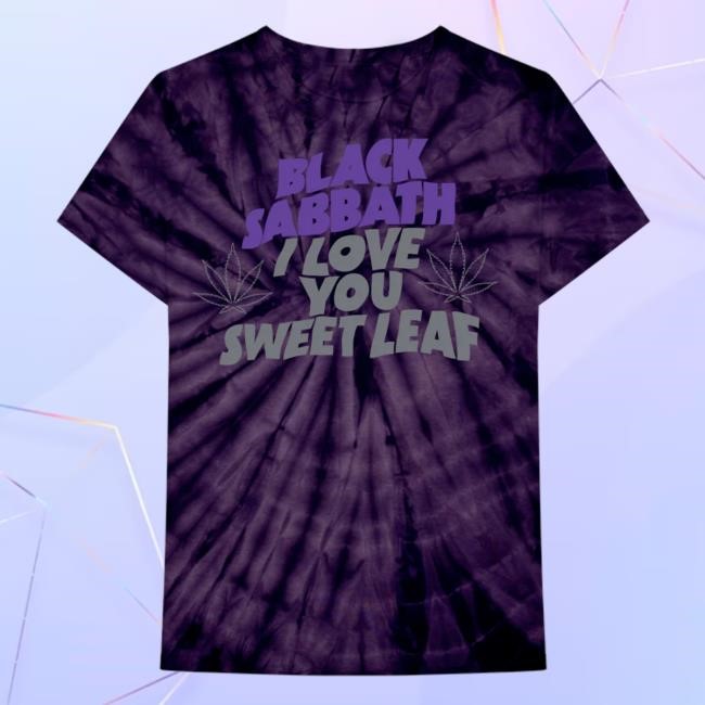 Black Sadbath Sweet Leaf Tie Dye Tee Shirt