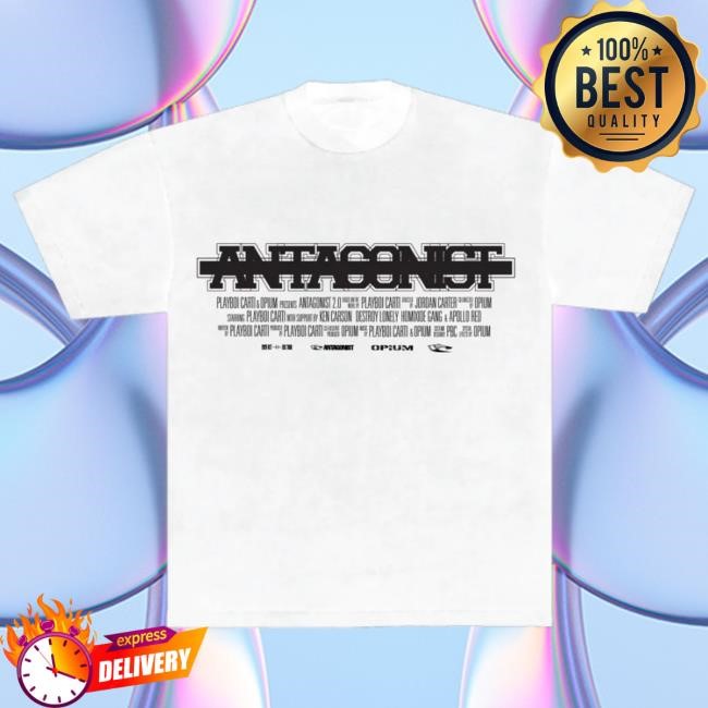 Official Playboi Carti Merch Store Antagonist 2.0 00 White Tee