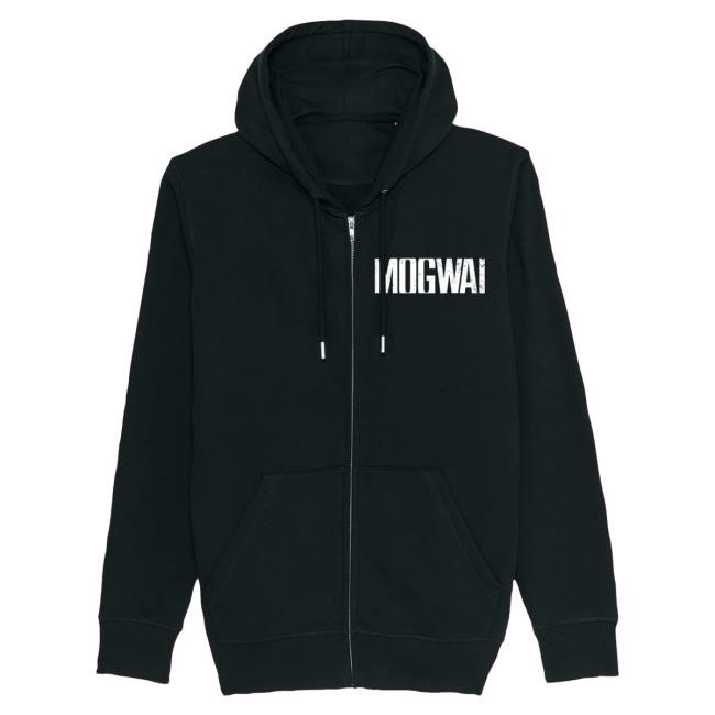 Official Mogwai Merch Mogwai The Bad Fire | Black Zip Hooded Sweatshirt
