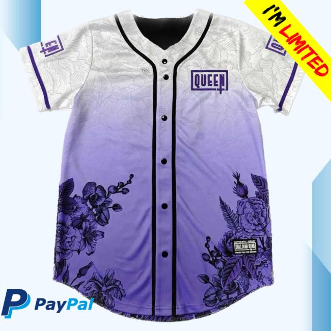 Official Sullivan King Merch 2023 "Return Of The Queen" Bassball Jersey T-Shirt Riot Purple