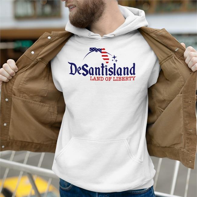 Desantisland Land Of Liberty Florida Map Fl Flag Patriotic Long Sleeve Tee Hal