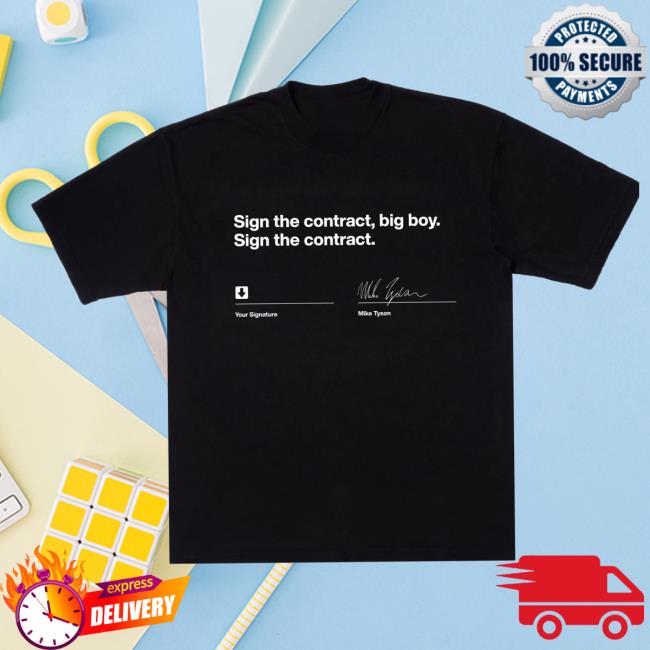 Mike Tyson – MT Collection Official Shop Merch Sign The Contract Pullover Shirt