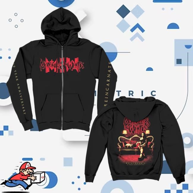 Reincarnate 10 Year Zip Hoodie Motionless in White Store MIW Merch