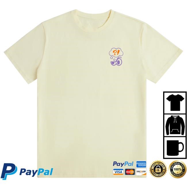 Official Clooless Merch Core Bubble Brain Top Shirt - Cream